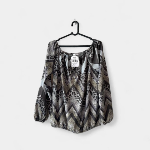 Ciganinha BPC zig zag animal print cinza