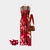 Vestido longo floral cereja lastex busto NOVO