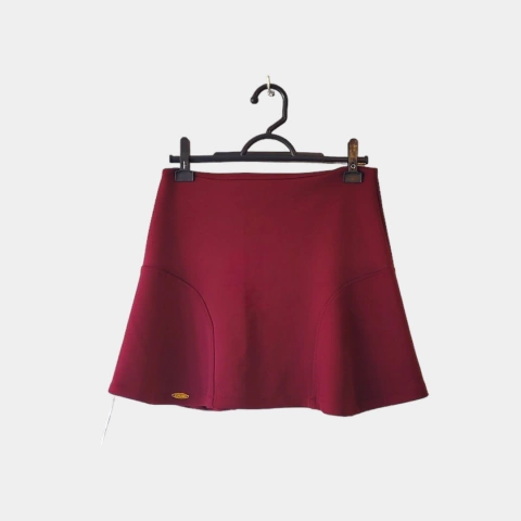 Saia Joelik marsala costura aparente neoprene