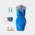Conjunto Santini turquesa acetinado cropped + saia midi NOVO