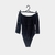 Body preto renda tule manga 3/4 - comprar online