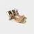 Sandália Gigil dourada corda amarração strass frente - comprar online