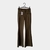Calça flare Nitrogen verde oliva cirrê 2 bolsos zíper frente - comprar online