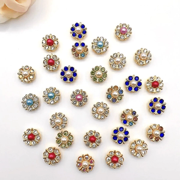 30 PIEZAS DECORATIVAS PARA CABELLO (COLORIDAS) FLORES