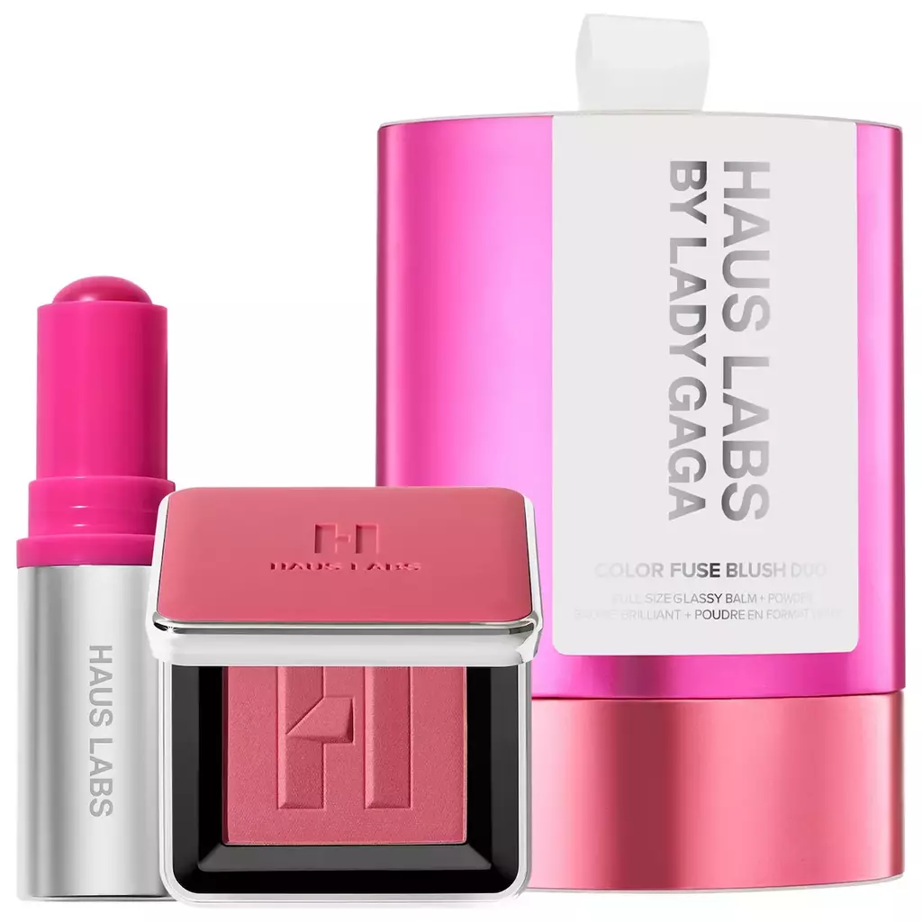 HAUS LABS - COLOR FUSE GLASSY BLUSH BALM STICK + POWDER BLUSH SET