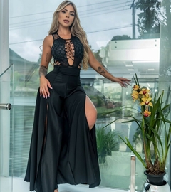 Calça pantalona Tayla preta - comprar online