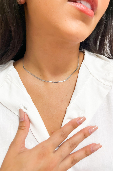 Choker Laminada 2mm em aço inox