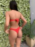 Vermelho Texturizado Calcinha Asa Delta + Top Tomara Que Caia na internet
