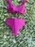 Rosa Pink Calcinha Hot Pants + Top Meia Taça Babados - loja online