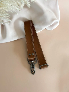 Alça de Couro Regulável 3,0cm Caramelo - Cor e Ponto Fios