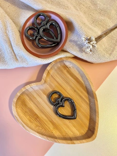 Mosquetão Coração Onix 54mm - comprar online