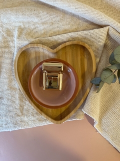 Fecho para bolsa com botão Dourado