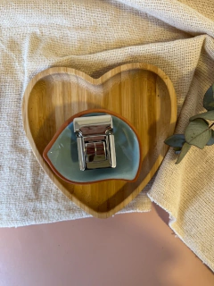 Fecho para bolsa com botão Niquelado