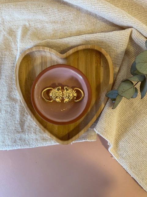 Fecho imantado para bolsa Tigre Dourado