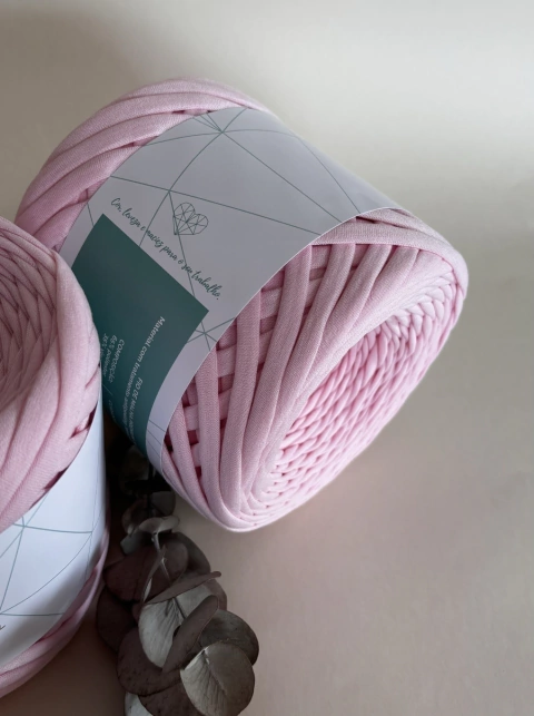 Fio de malha Premium 25mm - Rosa claro 400g