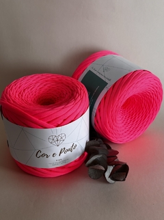 Fio de malha Premium 25mm - Rosa neon 400g - comprar online
