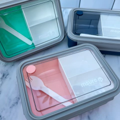 LUNCHERA 3 DIVISIONES DESMONTABLE CON CUBIERTO