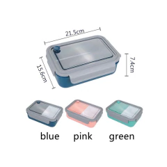 LUNCHERA 3 DIVISIONES DESMONTABLE CON CUBIERTO