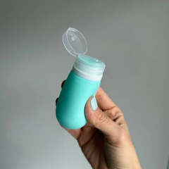 SET PASTEL X 4 ENVASES DE SILICONA DE 80 ml RECARGABLES PARA VIAJES - tienda online