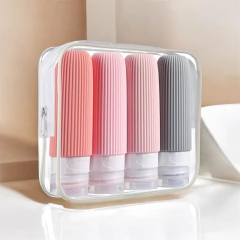 SET X 4 BOTELLITAS DE 90ml RECARGABLES ENVASES VIAJES