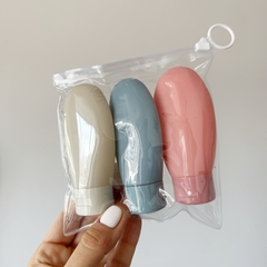 SET SUNSET X 3 ENVASES RECARGABLES PARA VIAJES