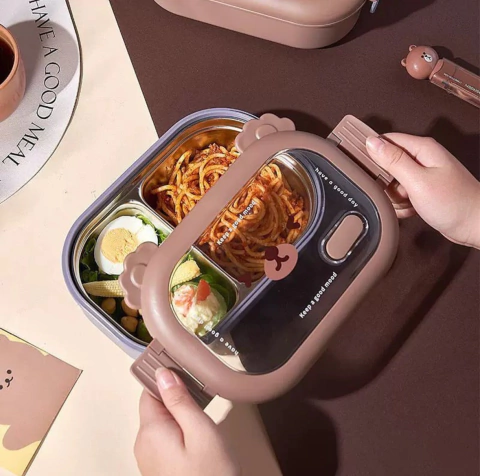 LUNCHERA DE ACERO INOXIDABLE OSO