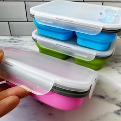 LUNCHERA TUPPER PLEGABLE GRANDE DE SILICONA - comprar online