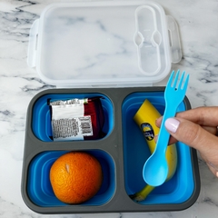 LUNCHERA TUPPER PLEGABLE GRANDE DE SILICONA