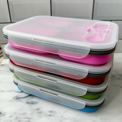 LUNCHERA TUPPER PLEGABLE GRANDE DE SILICONA - tienda online