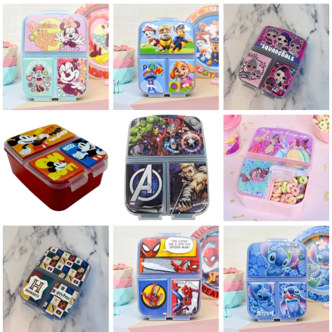 LUNCHERA PERSONAJES CON DIVISIONES - comprar online