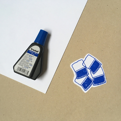 Tinta / almofada azul para papel - comprar online