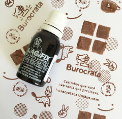 Almofada / tinta marrom para papel
