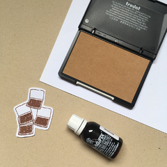 Almofada / tinta marrom para papel - comprar online