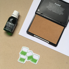 Almofada / tinta verde claro para papel - comprar online