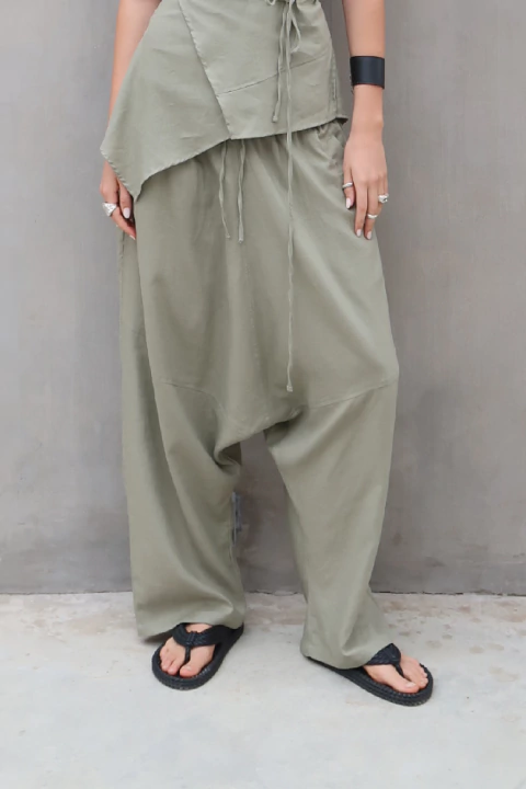 PANTALON JAPON LINO 0145 - VERDE - comprar online