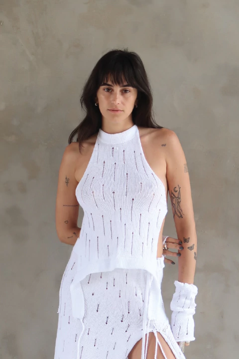 TOP CONCEPTO con mitones 0135 - BLANCO - comprar online