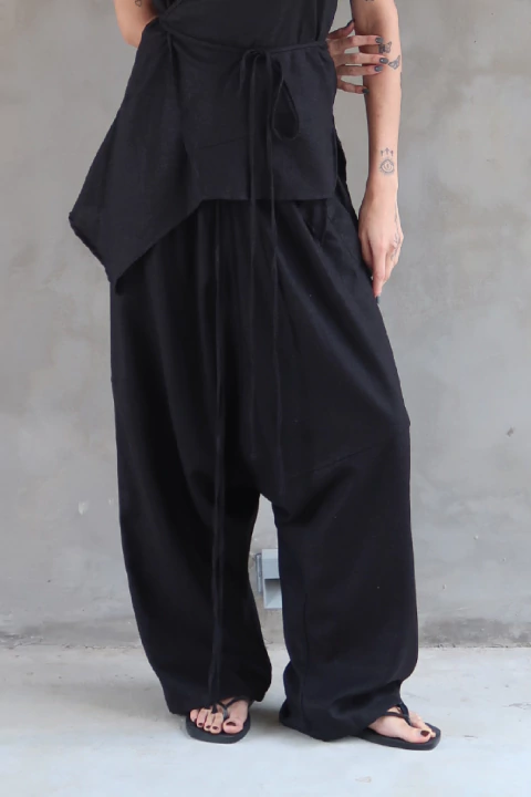 PANTALON JAPON LINO 0145 - NEGRO - comprar online