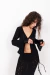 SACO CRUZA 0115 con mitones - NEGRO - comprar online