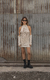 VESTIDO CORTO TEJIDO TOSHIMA con mitones 0068 - CRUDO