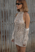 VESTIDO CORTO TEJIDO TOSHIMA con mitones 0068 - CRUDO - comprar online