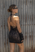 VESTIDO CORTO TEJIDO TOSHIMA con mitones 0068 - NEGRO - comprar online