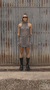 VESTIDO CORTO TEJIDO TOSHIMA con mitones 0068 - GRIS