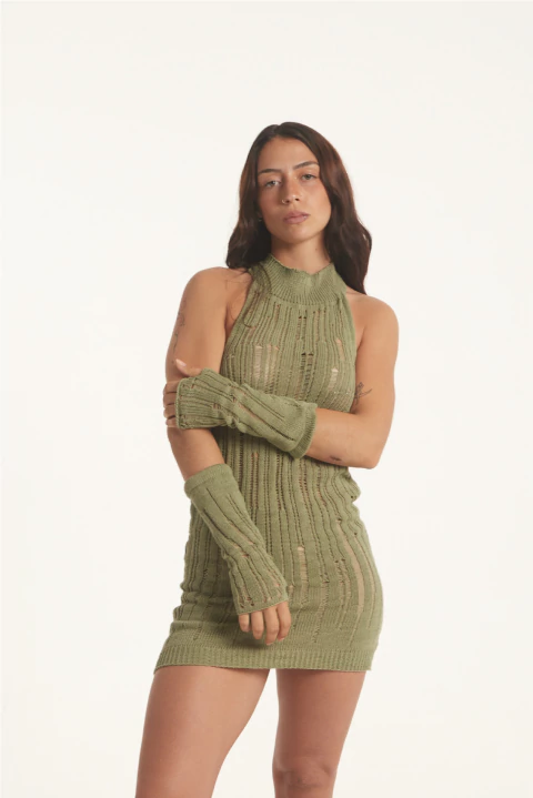 VESTIDO NIPO CORTO con mitones 0133 - VERDE - comprar online