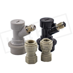 KIT CONECTOR BALL LOCK LÍQUIDO E GÁS COM ENGATE RÁPIDO