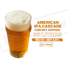 KIT DE INSUMOS AMERICAN IPA COM DRY HOPPING CASCADE • 30 LITROS