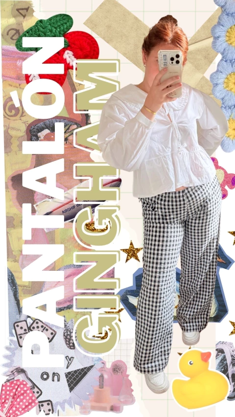 Pantalón GINGHAM - Recto - comprar online