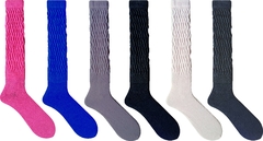 Kit Com 6 Pares - Meia Aeróbica Feminina Cano Alto ( Longo ) - 3/4 - Kit Com 6 Pares