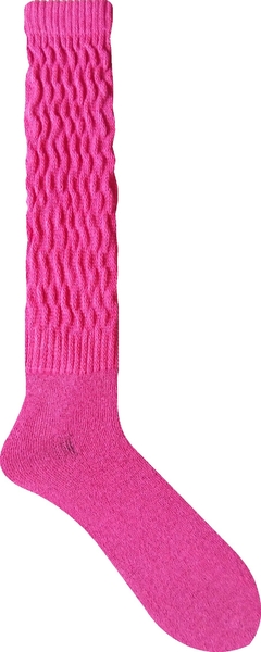 Meia Aeróbica Feminina Cano Alto ( Longo ) - 3/4 - 1 Par - Rosa Pink