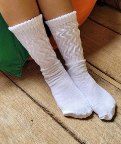 kit Com 6 Pares - Meia Aeróbica Feminina Cano Médio - Kit Com 6 Pares - Branca na internet