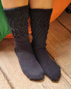 Kit Com 3 Pares - Meia Aeróbica Feminina Cano Médio - Kit Com 3 Pares - Preta, Branca e Mescla de Cinza - comprar online